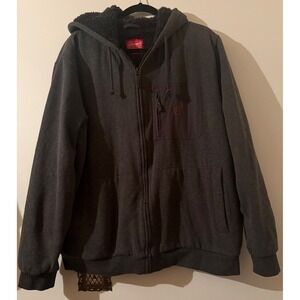 Coleman‎ Men's Sherpa Lined Full Zip Hoodie Charcoal Gray Size XL Work Jacket